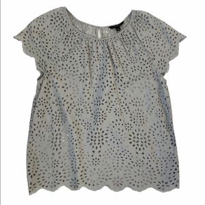 Banana Republic Sleeveless Eyelet Top Blouse S